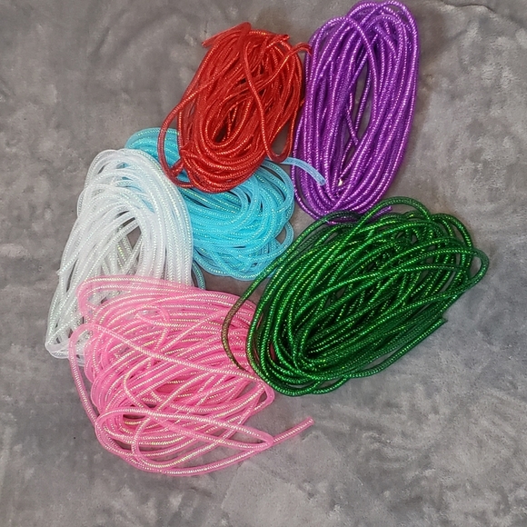 Arts Crafts Decorative Floral Garden Green Mesh Garland Plastic Tubing 36 ft - Picture 5 of 11